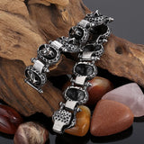 Wolf Head Stainless Steel Bracelet