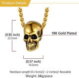 Gothic Men Skull Necklace