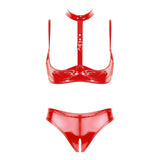 Crotchless Open Cup Exotic Lingerie Set