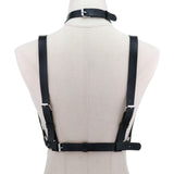 Black Faux Leather Body Harness Strap