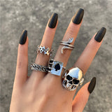 Gothic Skull Finger Rings