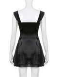 Sleeveless Black Goth Mini Dress