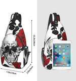 Skull Flowers Crossbody Backpack