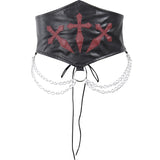 Gothic Corset Belt With Chain