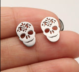 Gothic Pirate Skull Earrings