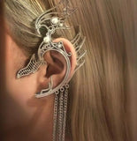 Dragon Tassel Ear Clip Earrings