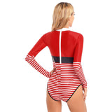 Women Christmas Leotard Bodysuit