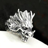 Retro Demon Dragon Siren Ring