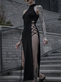 Gothic Cosplay High Split Dress