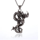 Ethnic Style Domineering Dragon Girl Pendant Necklace