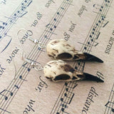 Resin Raven Crow Earrings