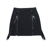 Gothic Zip Split Sexy Women Mini Skirt