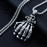 Ghost Claw Skull Pendant Necklace