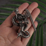 Ethnic Style Domineering Dragon Girl Pendant Necklace