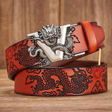 Dragon Cow Skin Genuine Leather Belt