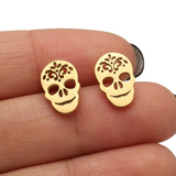 Gothic Pirate Skull Earrings