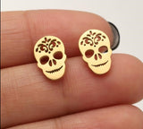 Gothic Pirate Skull Earrings