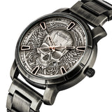 Gothic Vintage Embossed Skull Men Watch