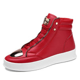 Men Snakeskin High Top Sneakers