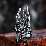 Vintage Wolf Head Men Ring