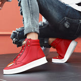 Men Snakeskin High Top Sneakers