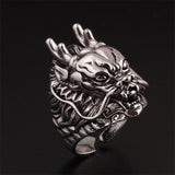 Retro Demon Dragon Siren Ring