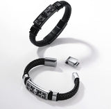 Men's Biker Leather Bracelet