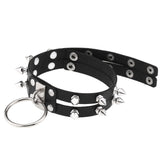 Gothic Punk  Spike Studded Choker Collar Necklace