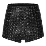 Women Fashion Faux Leather Booty Shorts