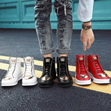 Men Snakeskin High Top Sneakers