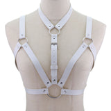 Black Faux Leather Body Harness Strap