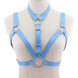 Black Faux Leather Body Harness Strap