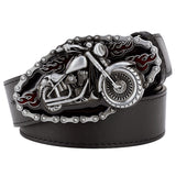 Fire Skull Men Leather Belt