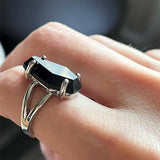 Vintage Punk Gothic Black Ring