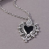 Gothic Witch Vampire Heart Necklace