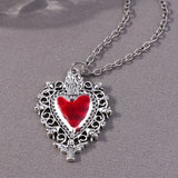 Gothic Witch Vampire Heart Necklace