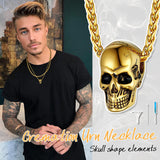 Gothic Men Skull Necklace