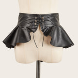 Woman Wide Black Corset Belt