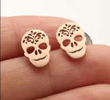 Gothic Pirate Skull Earrings