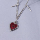 Gothic Witch Vampire Heart Necklace