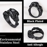 Gothic Skeleton Head Chunky Rings