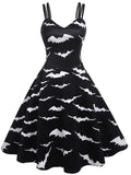 Gothic Bat Printed Summer Tunic