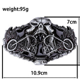 Fire Skull Men Leather Belt