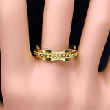 Punk Fashion Rotatable Couple Ring