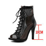 High Heels Hollow Mesh Sandals