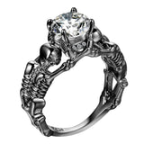 Ghost Evil Skull Skeleton Ring