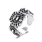 Gothic Silver Skull Open Ring