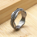 Punk Fashion Rotatable Couple Ring