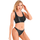 Glossy Two Piece Swimsuit