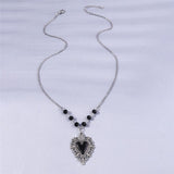 Gothic Witch Vampire Heart Necklace